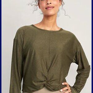 NWT – Old Navy Activewear – Olive Twist Front Long-Sleeve Tee – Size 4x!!!!